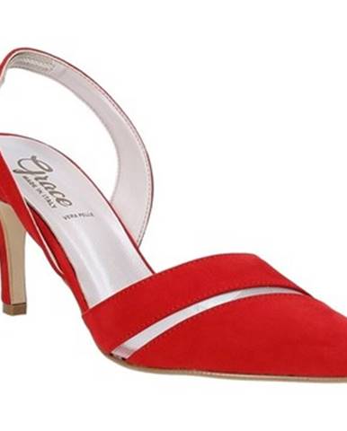 Červené lodičky Grace Shoes