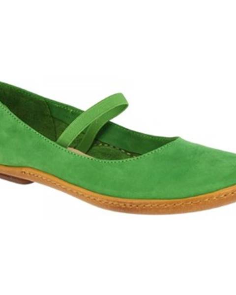 Zelené balerínky Leonardo Shoes
