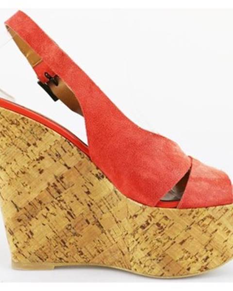 Červené sandále Jeannot