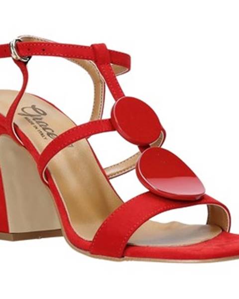 Červené sandále Grace Shoes