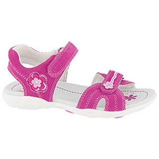 Ružové kožené sandále na suchý zips Graceland