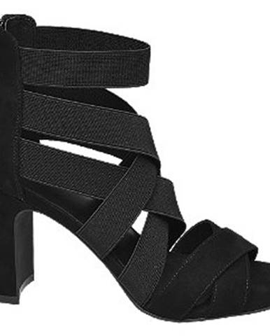 Čierne sandále Graceland