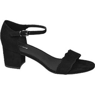 Čierne sandále na blokovom Graceland