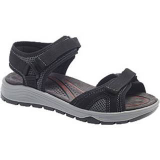 Čierne komfortné sandále na suchý zips Easy Street