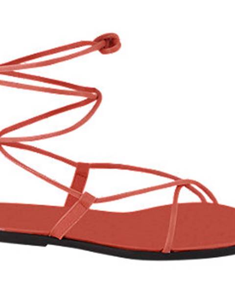 Červené sandále Vero Moda