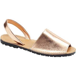 Zlatoružové kožené sandále 5th Avenue