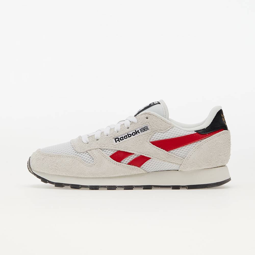 Reebok Classic Leather Pure Grey/ Vector Red/ Gold Metallic