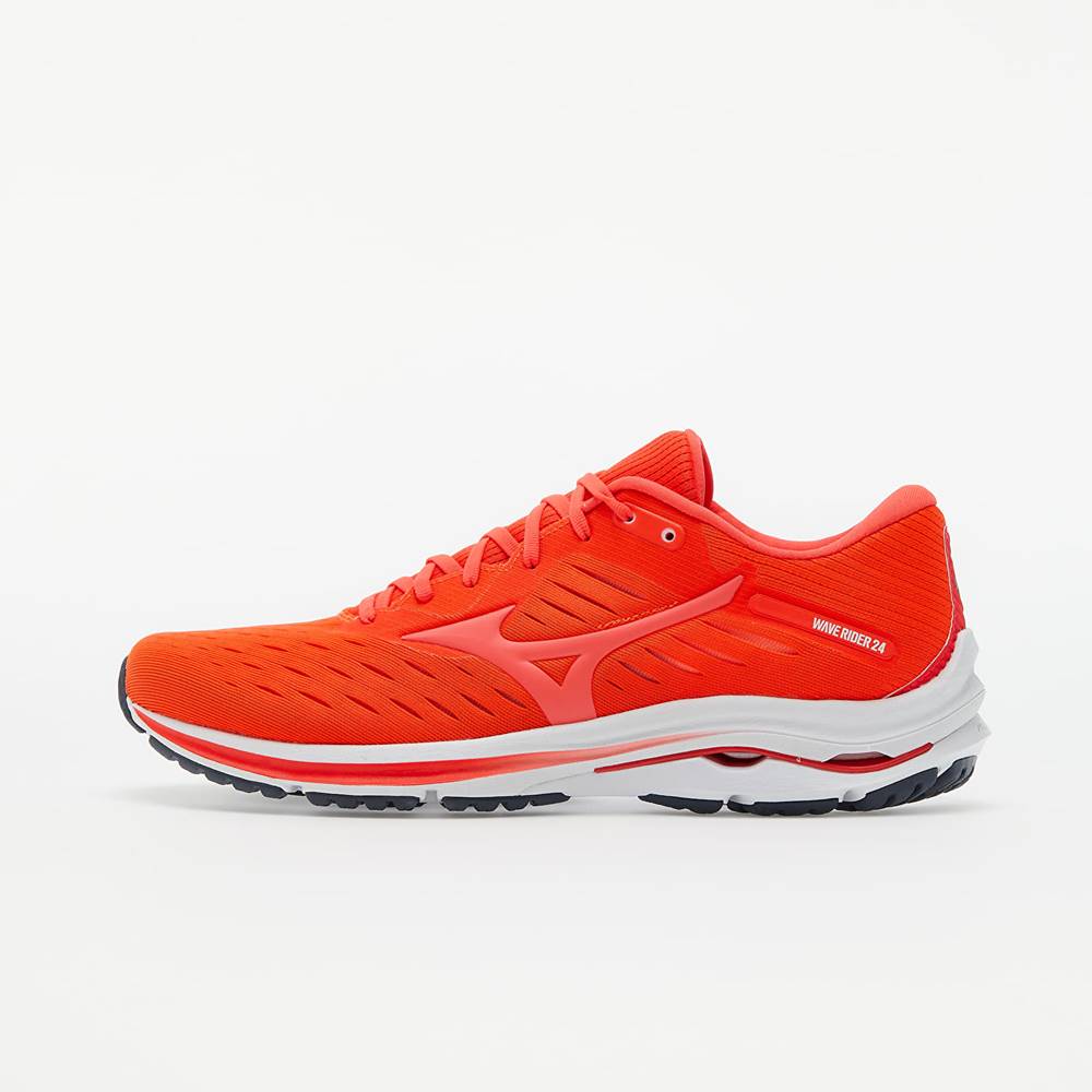 Mizuno Wave Rider 24 Ignition Red/ Fiery Coral 2