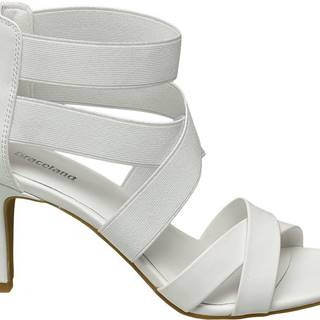 Biele sandále na podpätku Graceland